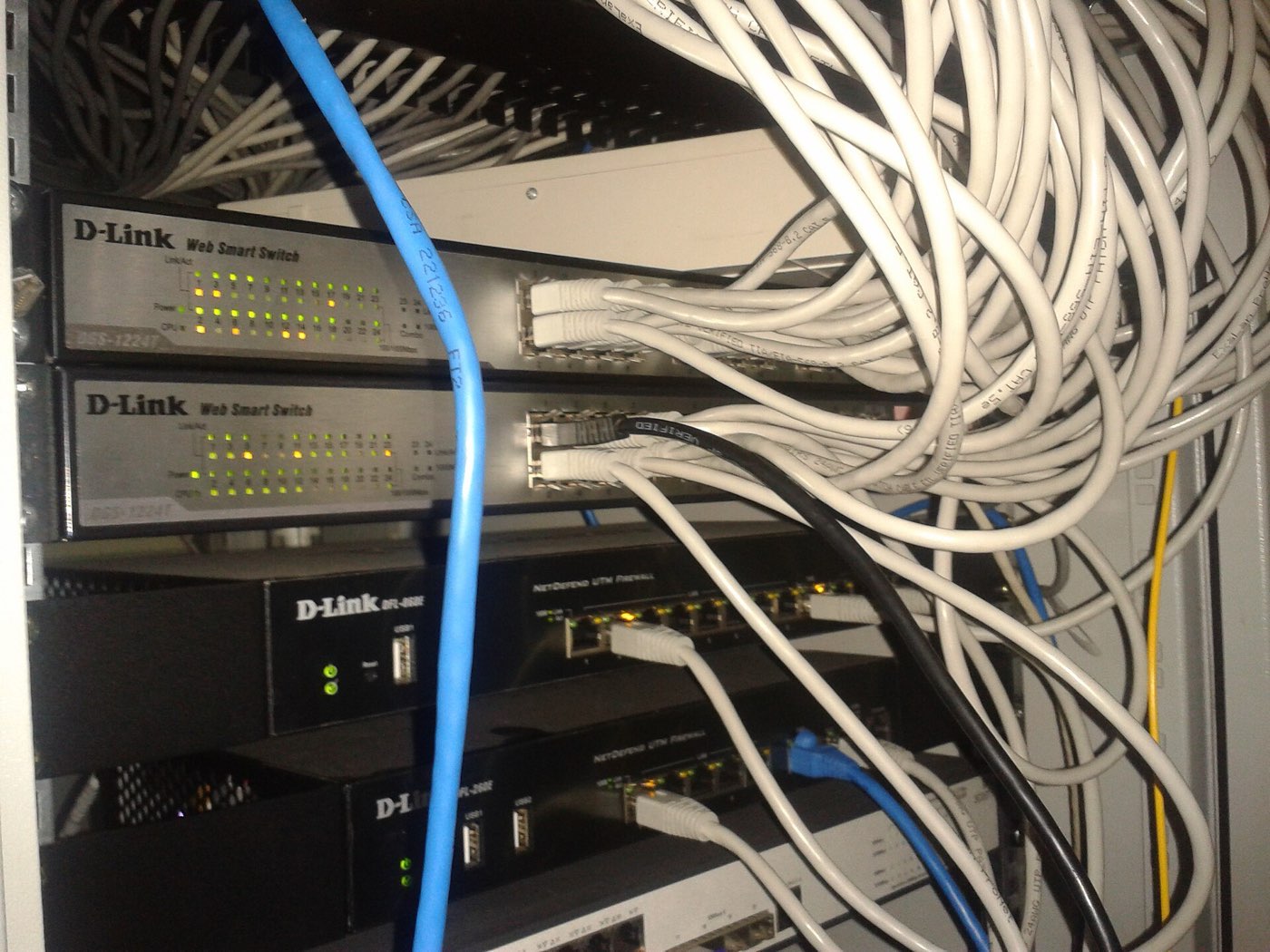 Nätverksswitchar i ett rack
